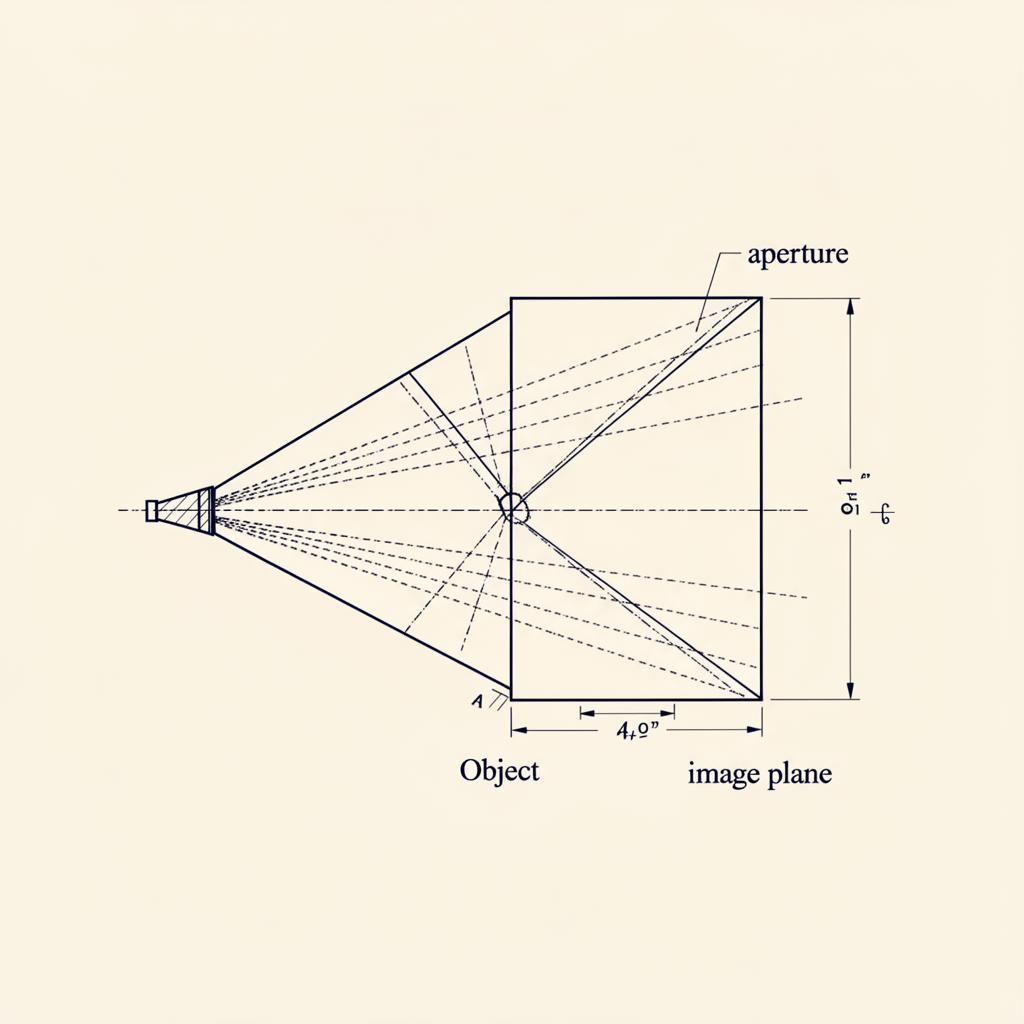 Pinhole collimator schematic diagram